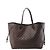 Borsa a tracolla Louis Vuitton Neverfull GM Damier Ebene Marrone N51106 Rosso