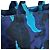 Borsa Tote Prada Camouflage Canapa M a tracolla Blu - vista 12