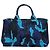 Borsa Tote Prada Camouflage Canapa M a tracolla Blu - vista 3