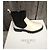 Free Lance Oly Synth Botines Chelsea Charol Negro Blanco - vista 2
