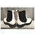 Free Lance Oly Synth Botines Chelsea Charol Negro Blanco - vista 5