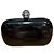 Alexander McQueen Clutch Skull in pelle vernice nera Nero