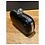 Alexander McQueen Clutch Skull in pelle vernice nera Nero - vista 3