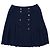 Minifalda plisada con botones Chanel by Karl Lagerfeld SS94 Azul marino