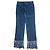 Vaqueros de denim con flecos y pedrería Fendi años 2000 Azul