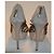 Autre Marque Graue High-Heel Riemchensandalen aus Hirschleder - Ansicht 3