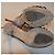 Autre Marque Graue High-Heel Riemchensandalen aus Hirschleder - Ansicht 4