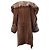 Emanuel Ungaro Laura Graziani Alta Moda Cappotto Couture En Tejidos Ungaro Première Paris Castaño - vista 4