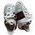 Scarpine Gucci mis.17 in pelle bianca con strisce Web Bianco Rosso Verde