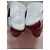 Scarpine Gucci mis.17 in pelle bianca con strisce Web Bianco Rosso Verde - vista 10