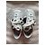Scarpine Gucci mis.17 in pelle bianca con strisce Web Bianco Rosso Verde - vista 2