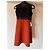 Louis Vuitton Runway Kleid Geometrisches Muster Braun Schwarz Weiß Rot Orange - Ansicht 4