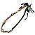 Collana con perline in legno Marni Marrone