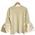 Autre Marque CELFORD Bell Sleeve Rippstrick-Pullover Beige - Ansicht 2