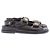 Chanel Sandali Dad in pelle nera Nero - vista 6