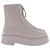 The row Botines de cuero "Zipped Boots" Blanco - vista 6