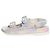 Chanel Sandali trapuntati pastello Multicolour Cruise 2022 - taglia EU 37.5 Multicolore