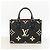 Borsa Louis Vuitton Monogram Empreinte OnTheGo PM Nero Beige - vista 9