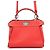 Fendi Mini Peekaboo Lederhandtasche Orange