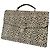 Céline Borsa Cartella in pelle stampa leopardata Nero Bianco Stampa leopardo