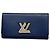 Twist Louis Vuitton Epi Leder langer Geldbeutel Marineblau