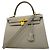 Hermès Borsa Hermes Kelly 28 in pelle Epsom grigia Marrone