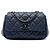 Chanel Blue Quilted Calfskin Frame in Chain Flap Blu navy