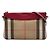 Borsa a tracolla Burberry Derby Peyton in tela House Check marrone Marrone chiaro
