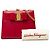Salvatore Ferragamo Borsa a tracolla con catena Vara Bow Kiss Lock in pelle rossa Ferragamo - vista 7
