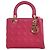 Lady Dior en piel de cordero cannage rosa, tamaño Medium