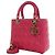 Lady Dior en piel de cordero cannage rosa, tamaño Medium - vista 3