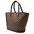 Louis Vuitton Marrone Damier Ebene Manosque GM - vista 2
