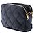 Saint Laurent Borsa a tracolla Becky mini in agnello trapuntato nero con doppia zip - vista 2