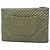 Clutch Chanel Green Large CC Chevron Calfskin O Case Verde Verde oliva - vista 2