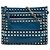 Borsa a tracolla Valentino in pelle blu Rockstud con tripla zip