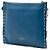 Borsa a tracolla Valentino in pelle blu Rockstud con tripla zip - vista 2
