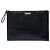 Clutch Saint Laurent in pelle nera con stampa coccodrillo Nero