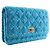 Wallet On Chain Portafoglio con catena Chanel Blue Quilted Tweed Reissue 2.55 - vista 2