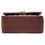 Borsa Vicky Chain Saint Laurent in agnello rosso con monogramma, misura Medium Bordò - vista 3