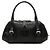 Borsa a mano Senda in pelle nera goffrata LOEWE Nero