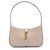 Saint Laurent Mini Le 5 a 7 in pelle di vitello liscia beige