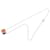 Hermès Silver Palladium Plated Lacquered Cage D H Pendant Necklace Silvery  - view 1