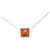 Hermès Silver Palladium Plated Lacquered Cage D H Pendant Necklace Silvery  - view 2