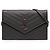 Portafoglio a catena a bustina Saint Laurent Gray Grain De Poudre Chevron Cassandre Marrone Grigio antracite