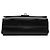 Off White Clutch Off-White in pelle nera goffrata con logo Diag Nero - vista 3