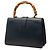 Borsa Dionysus in pelle blu media con manico Bamboo e Web Gucci - vista 2
