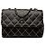 Chanel Black Jumbo CC Quilted Lambskin Wild Stitch Flap Nero