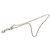 Collana con pendente Chanel Silver CC Brass Strass Argento