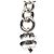 Collana con pendente Chanel Silver CC Brass Strass Argento - vista 3