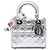 Dior Argento Small Metallic Grained Calfskin Cannage My ABCDior Lady Dior